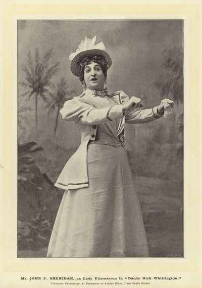 M. John F Sheridan, en Lady Fitzwarren dans Dandy Dick Whittington - English Photographer